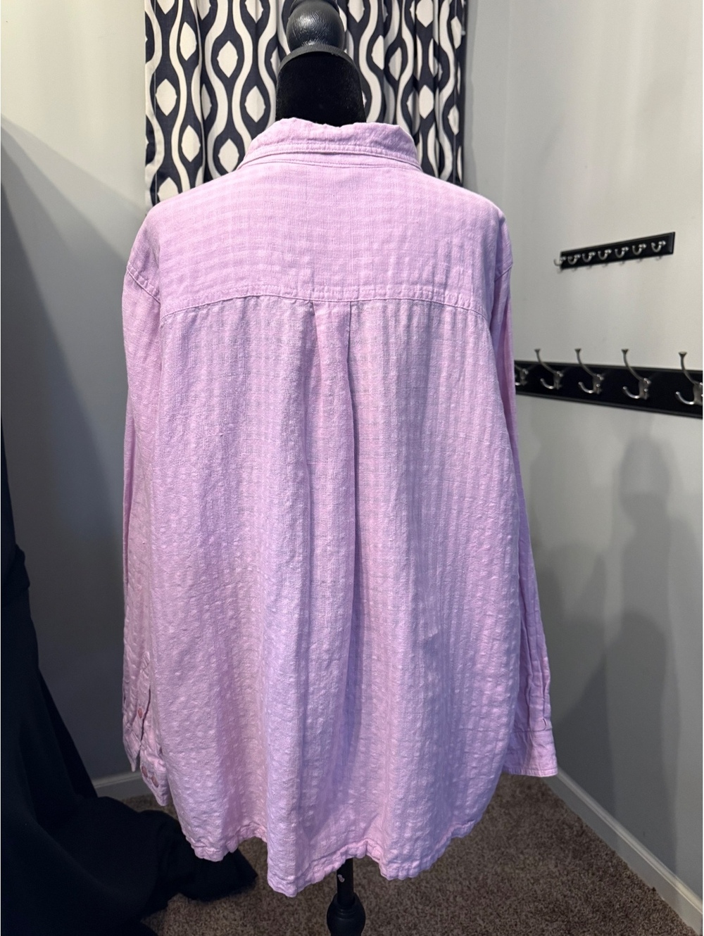 White Stag Woman Lilac Linen Blend Button-Up Shirt Size 18W/20W - Picture 2 of 6